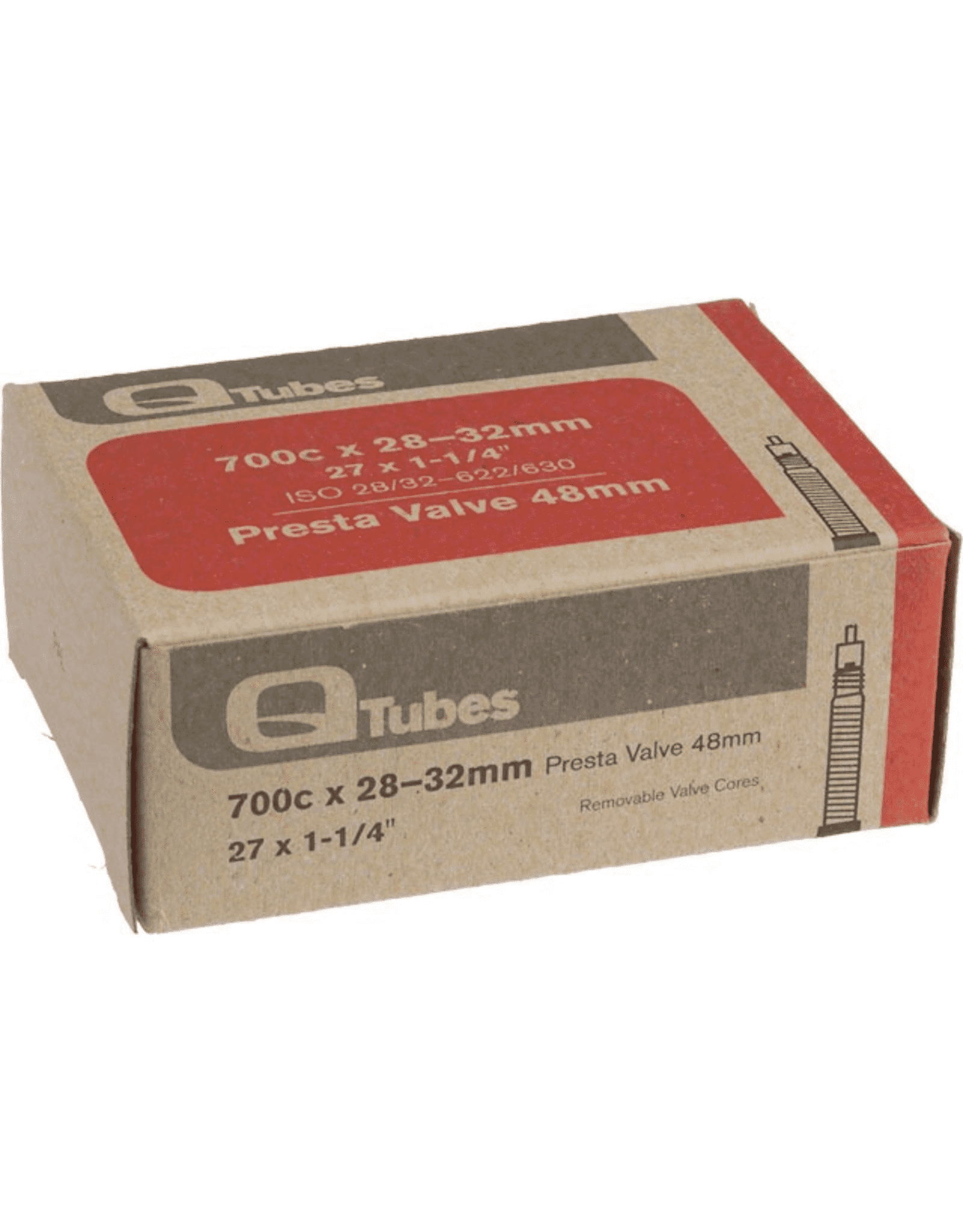 Q-Tubes Teravail Standard Tube - 700 x 28 - 35mm, 48mm Presta Valve