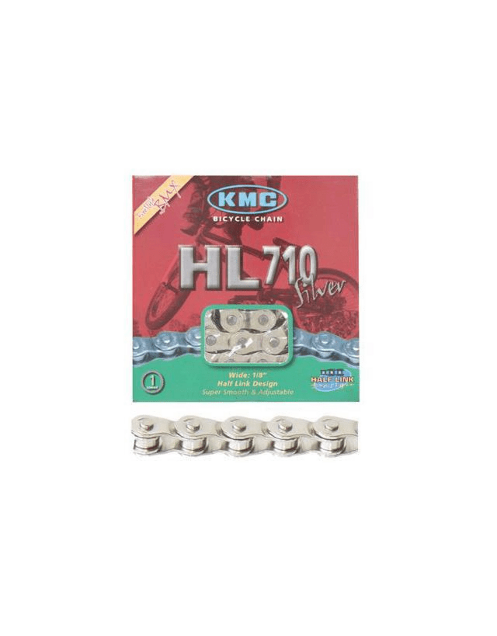 KMC KMC CHAIN 1SP 1/8" HL710 ALL HALF LINKS SIL