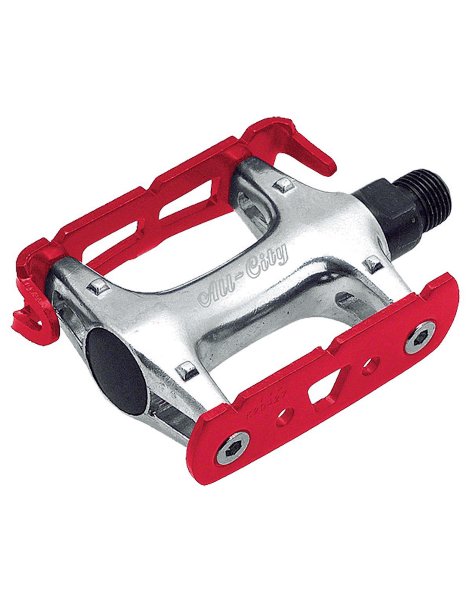 All-City All-City Standard Track Pedals -9/16", Red/Silver