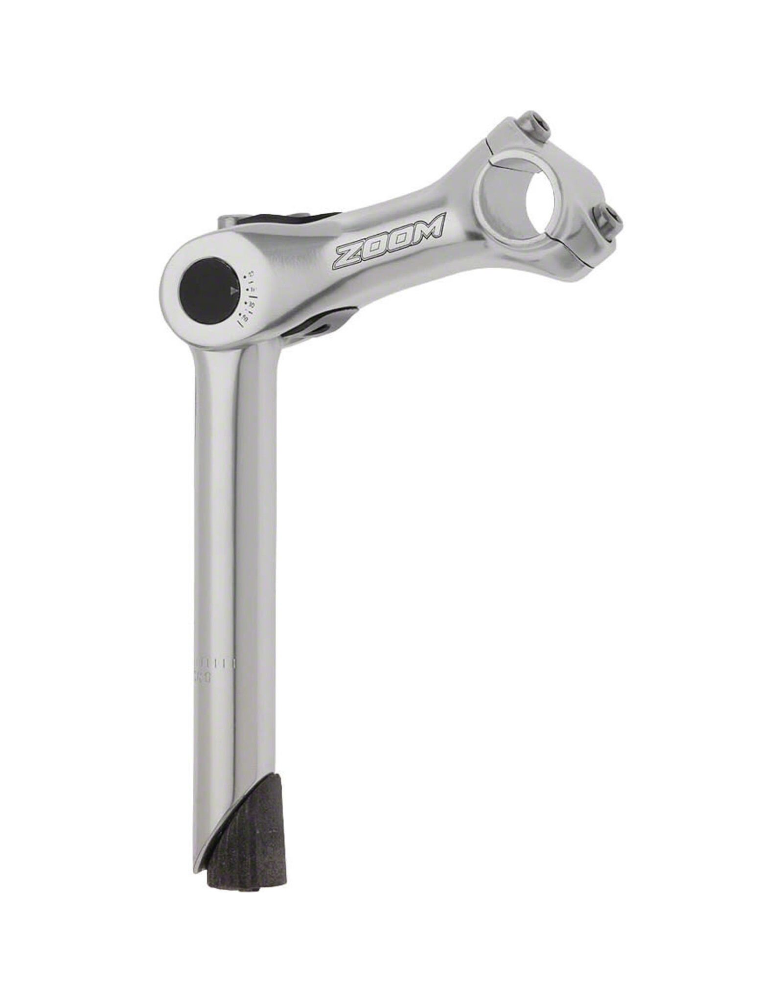 Zoom Zoom Quick Comfort Adjustable Stem - 90mm, 25.4 Clamp, Adjustable, 22.2-24tpi Quill, Aluminum, Silver