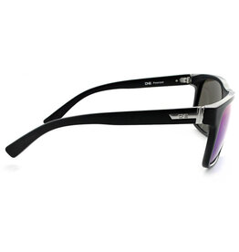 Optic Nerve ONE Ziggy Polarized Sunglasses: Matte Black with Smoke Green Mirror Lens