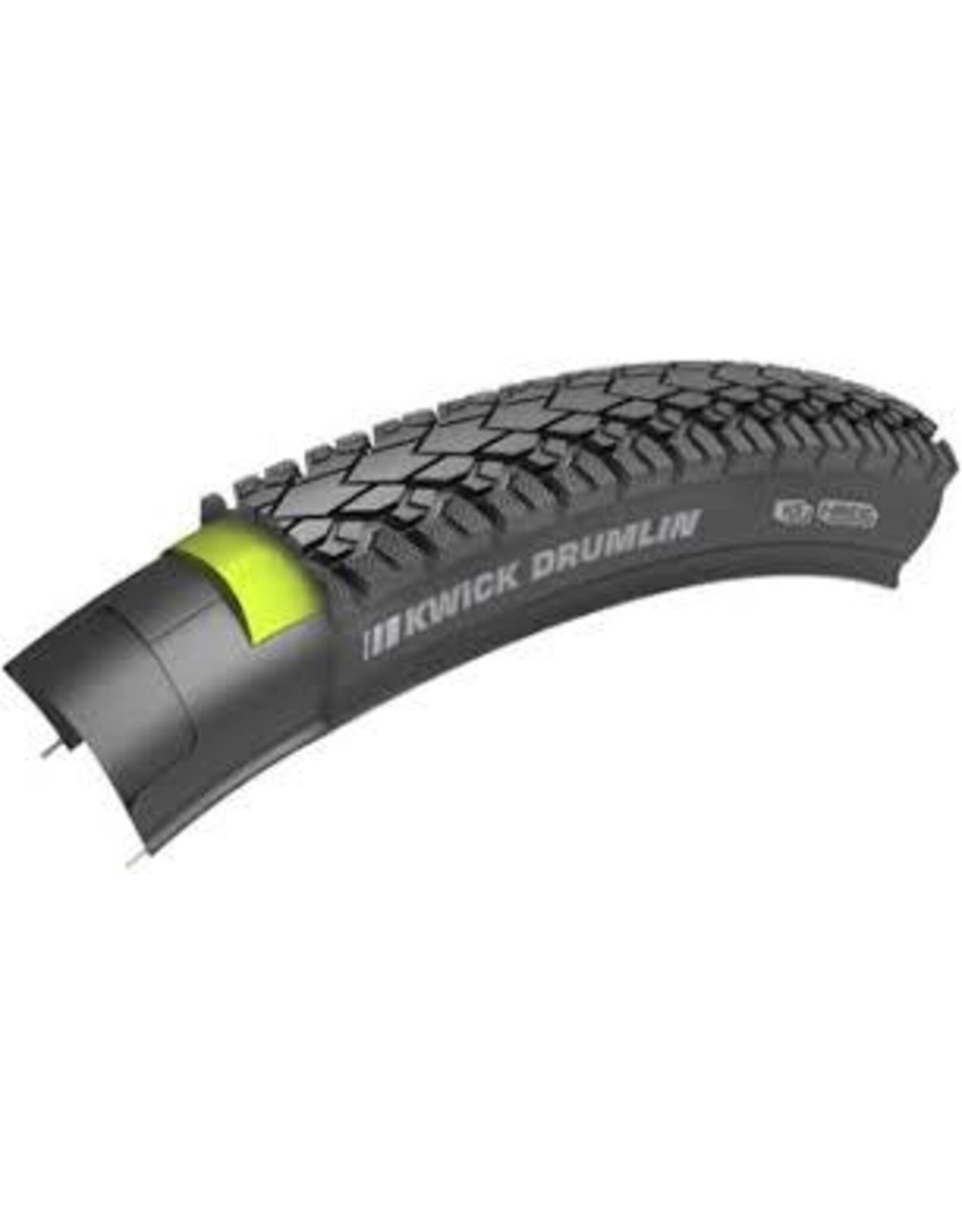 KENDA Kenda Kwick Drumlin Tire - 27.5 x 1.75, Clincher, Wire, Black/Reflective, 60tpi