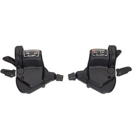 microSHIFT microSHIFT Mezzo Thumb-Tap Shifter Set, 7-Speed, Triple, Optical Gear Indicator, Shimano Compatible