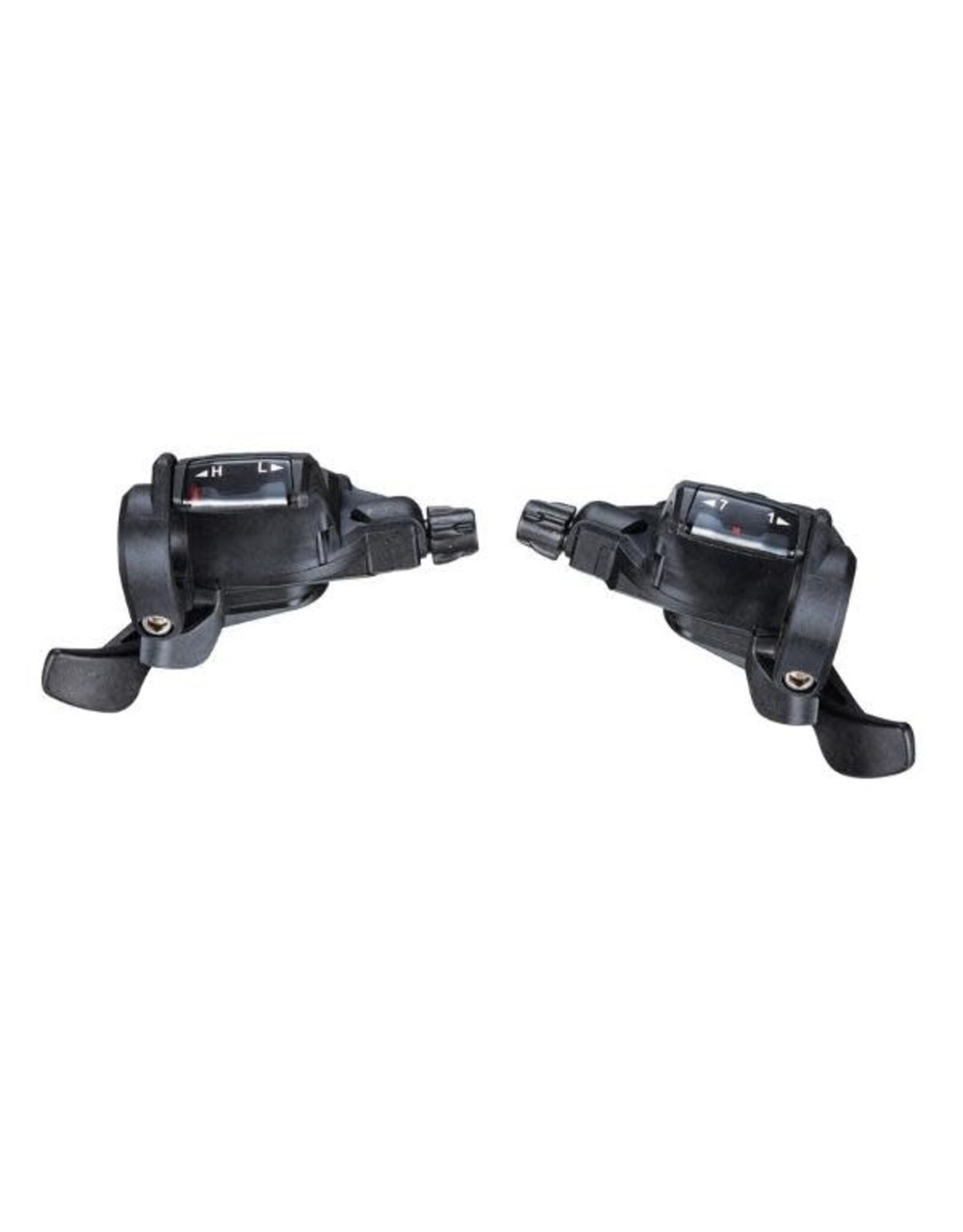 microSHIFT microSHIFT Mezzo Thumb-Tap Shifter Set, 7-Speed, Triple, Optical Gear Indicator, Shimano Compatible