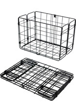 Wald Wald 582 Folding Pannier Basket for Rear Rack: Gloss Black