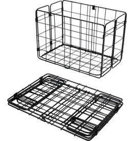 Wald Wald 582 Folding Pannier Basket for Rear Rack: Gloss Black