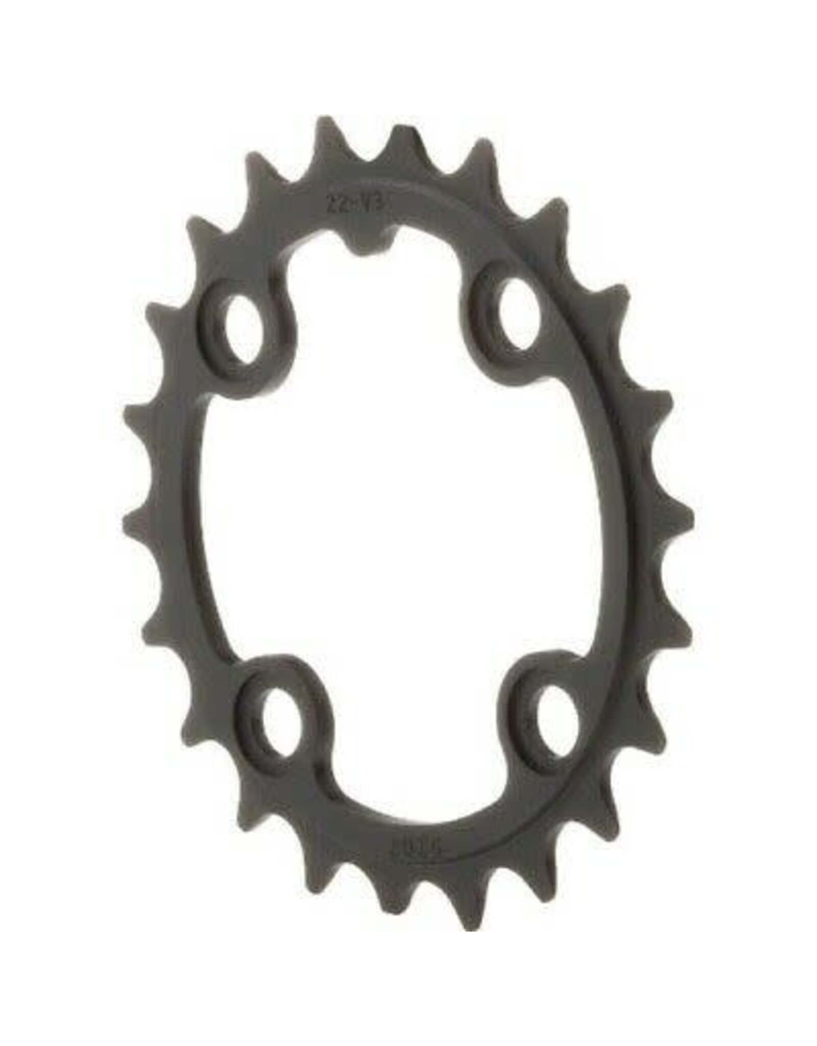 TruVativ TruVativ Trushift 22t 64mm BCD 8 and 9 Speed and 2x10 Chainring Black Alloy