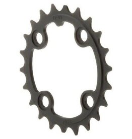 TruVativ TruVativ Trushift 22t 64mm BCD 8 and 9 Speed and 2x10 Chainring Black Alloy