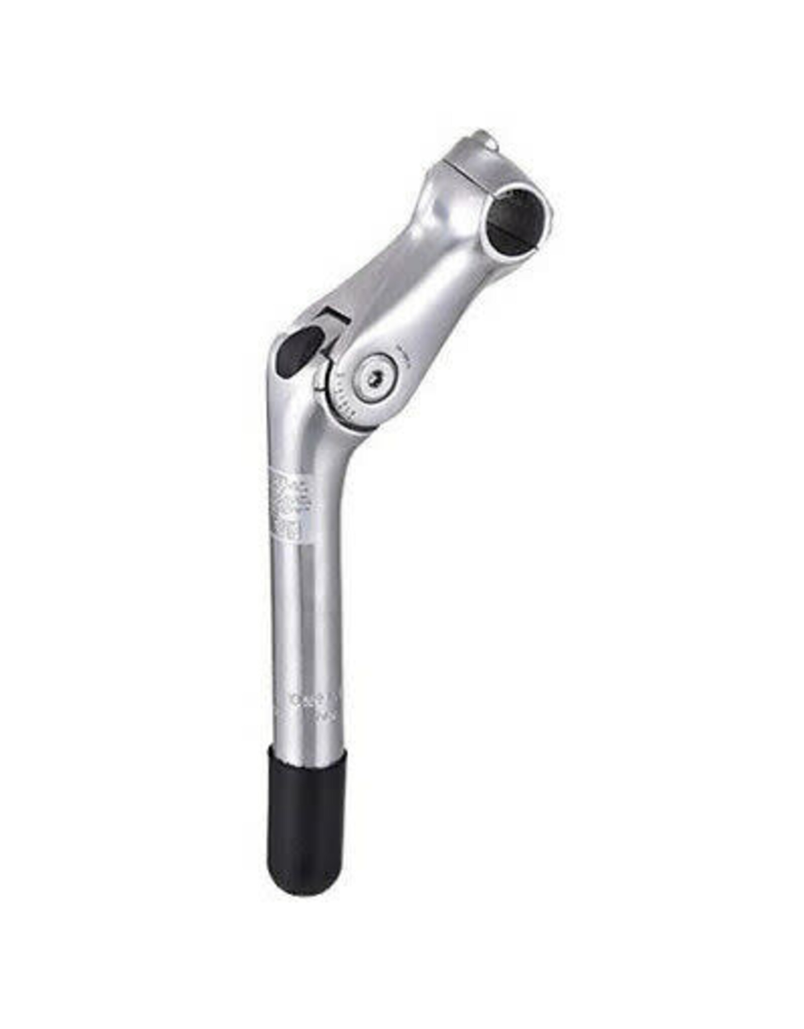 Zoom Zoom Quick Comfort Adjustable Stem - 90mm, 25.4 Clamp, Adjustable 80-150deg, 25.4-24tpi Quill, Aluminum, Silver