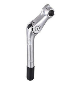 Zoom Zoom Quick Comfort Adjustable Stem - 90mm, 25.4 Clamp, Adjustable 80-150deg, 25.4-24tpi Quill, Aluminum, Silver
