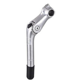 Zoom Zoom Quick Comfort Adjustable Stem - 90mm, 25.4 Clamp, Adjustable 80-150deg, 22.2-24tpi Quill, Aluminum, Silver