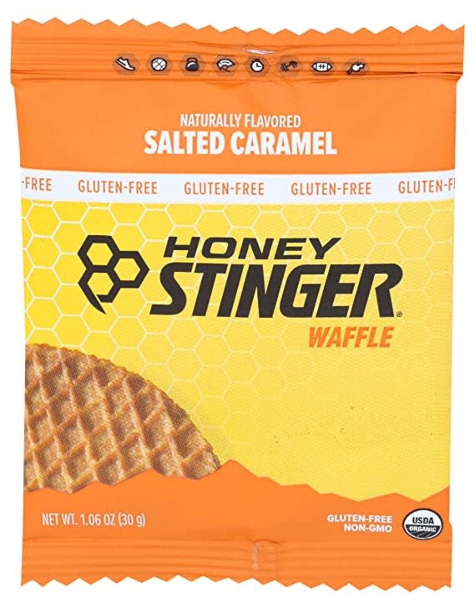 Honey Stinger Honey Stinger Gluten Free Organic Waffle: Salted Caramel, each