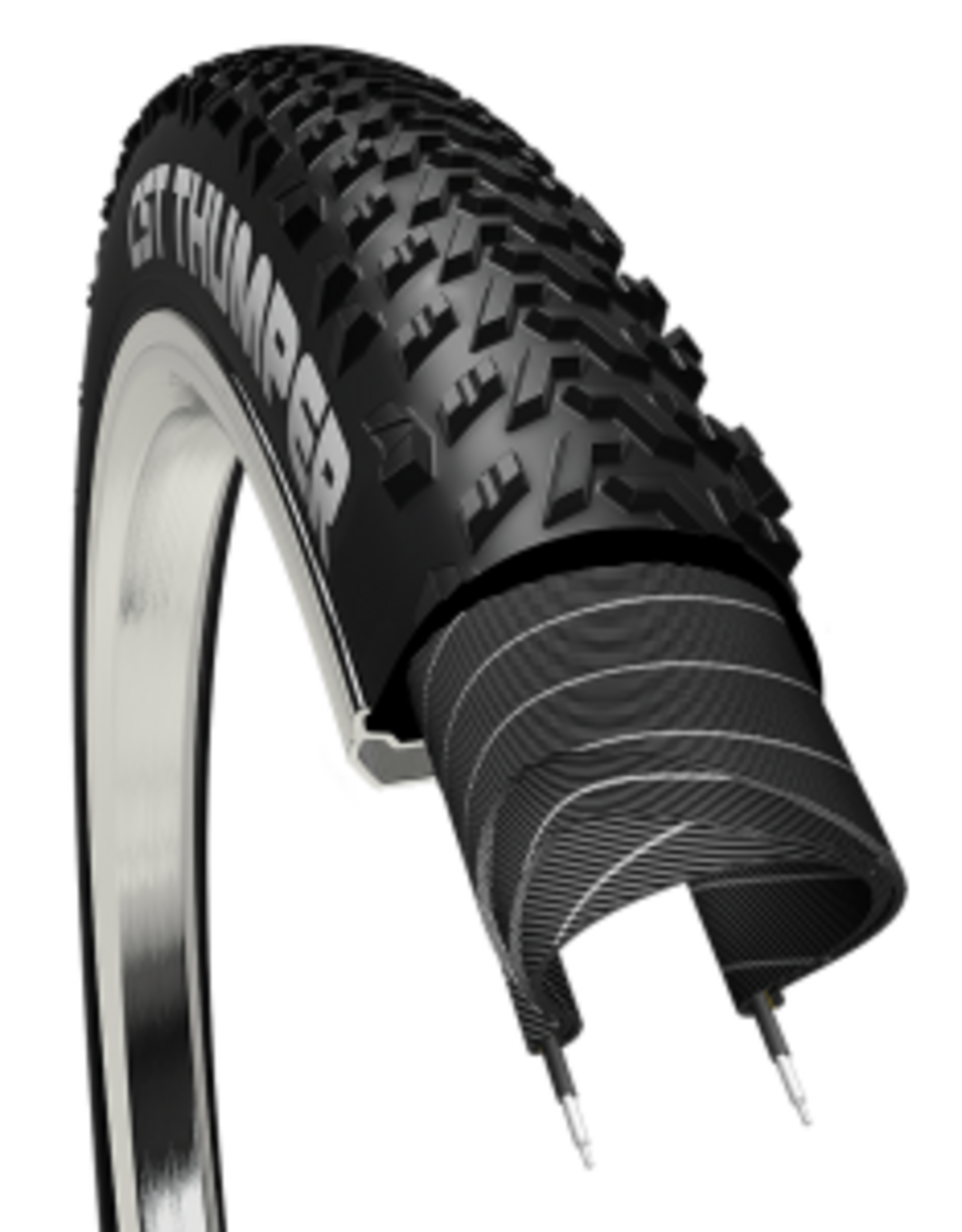 CST CST Fringe Tire - 20 x 2.8, Clincher, Wire, Black