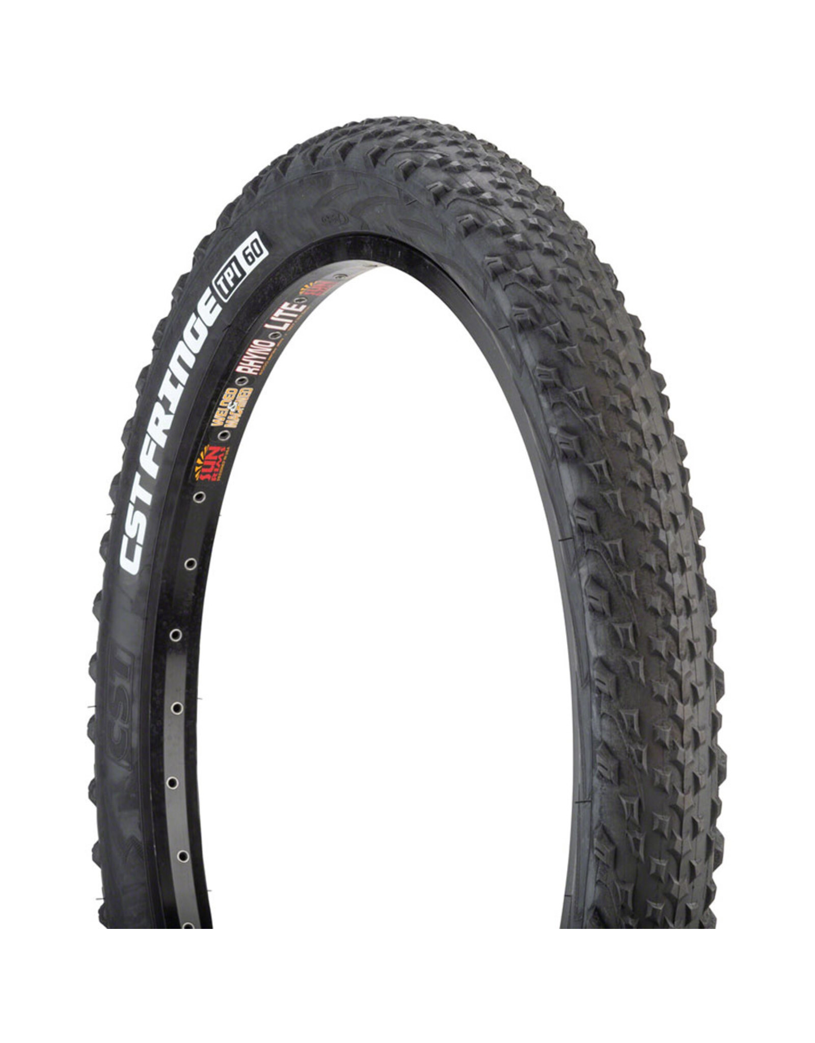 CST CST Fringe Tire - 20 x 2.8, Clincher, Wire, Black