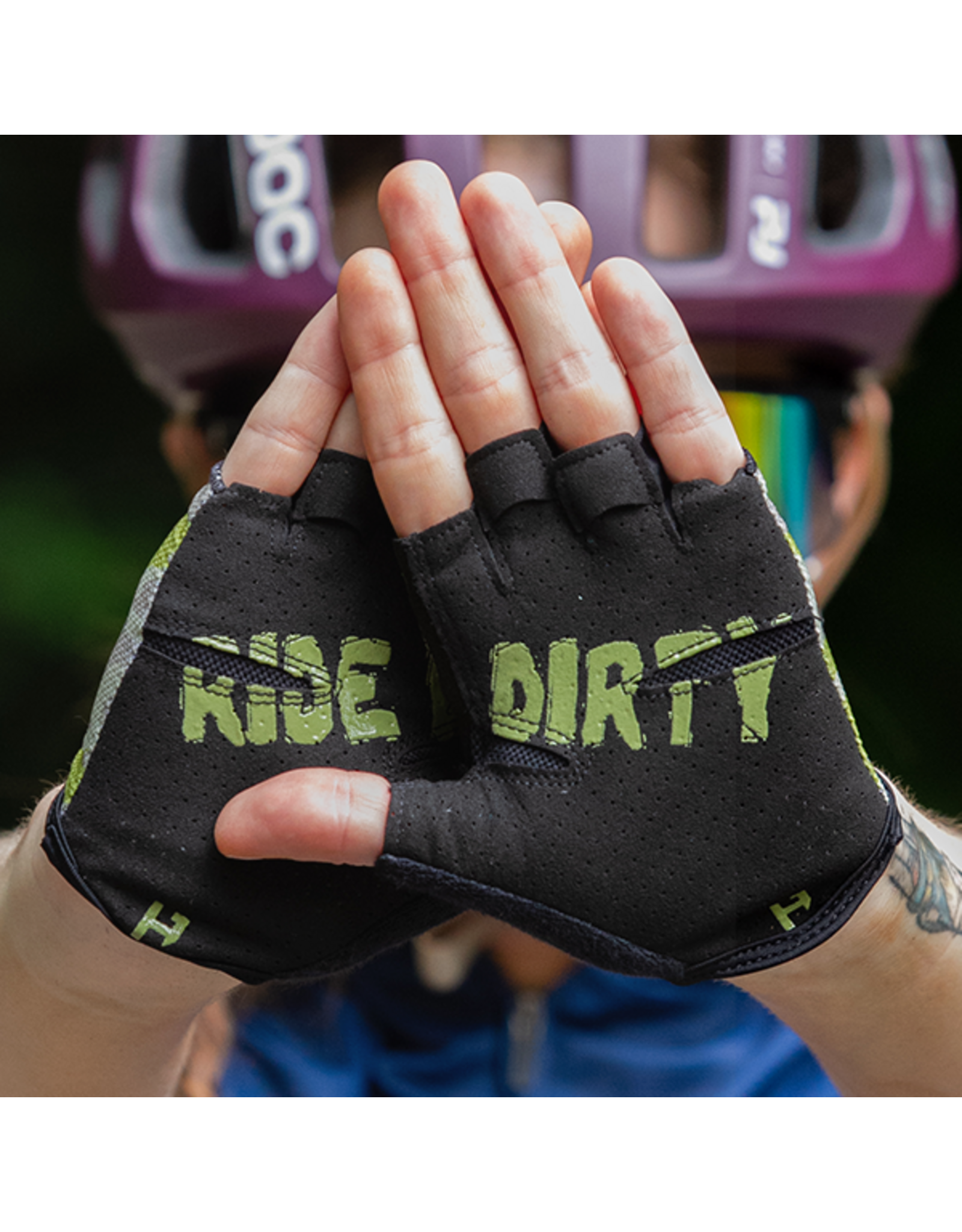 HandUp Handup Gloves- Shorties Olive Camo Small
