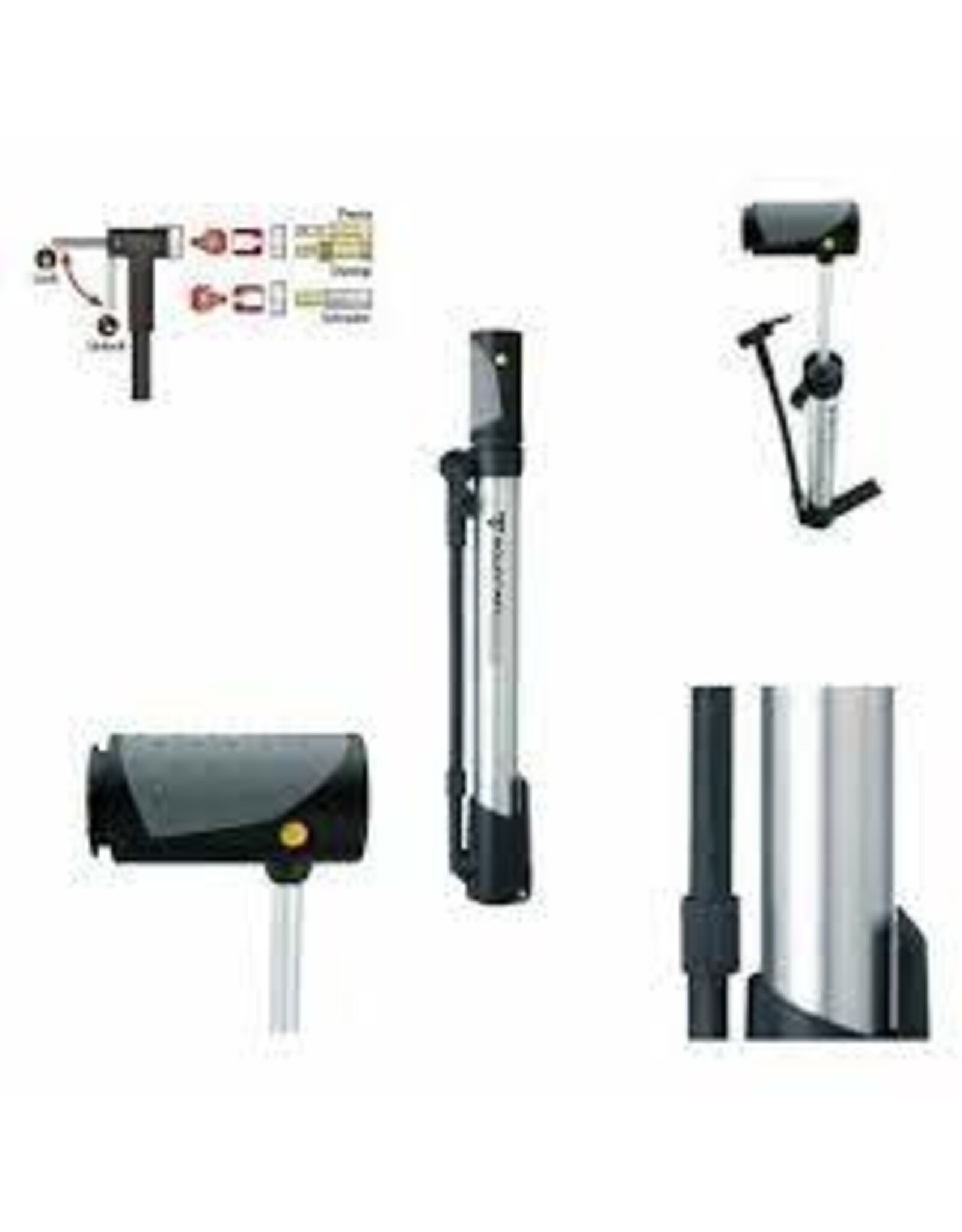 Topeak Topeak Mountain Morph Frame Pump: Silver/Black