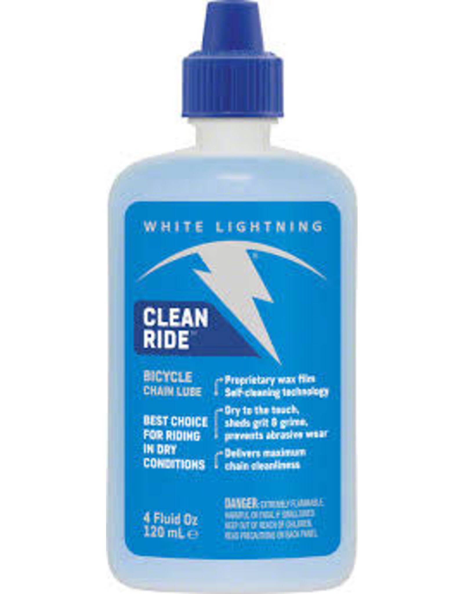 White Lightning White Lightning Clean Ride Bike Chain Wax Lube - 4 fl oz, Drip