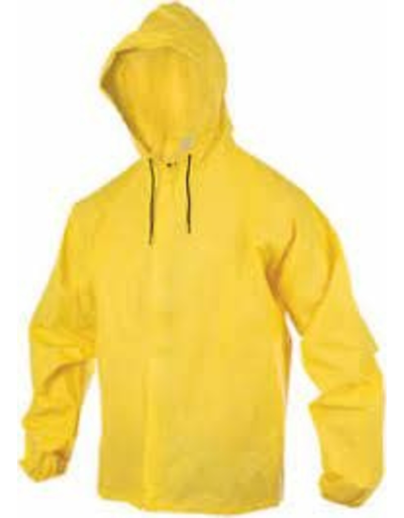 O2 Rainwear O2 Rainwear Hooded Rain Jacket with Drop Tail: Yellow MD