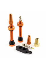 SERFAS Serfas Tubeless Presta Valves- pair 44mm Orange