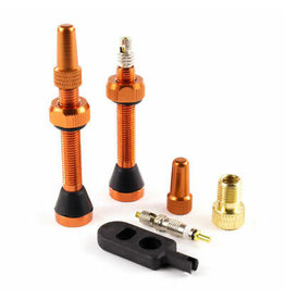 SERFAS Serfas Tubeless Presta Valves- pair 44mm Orange