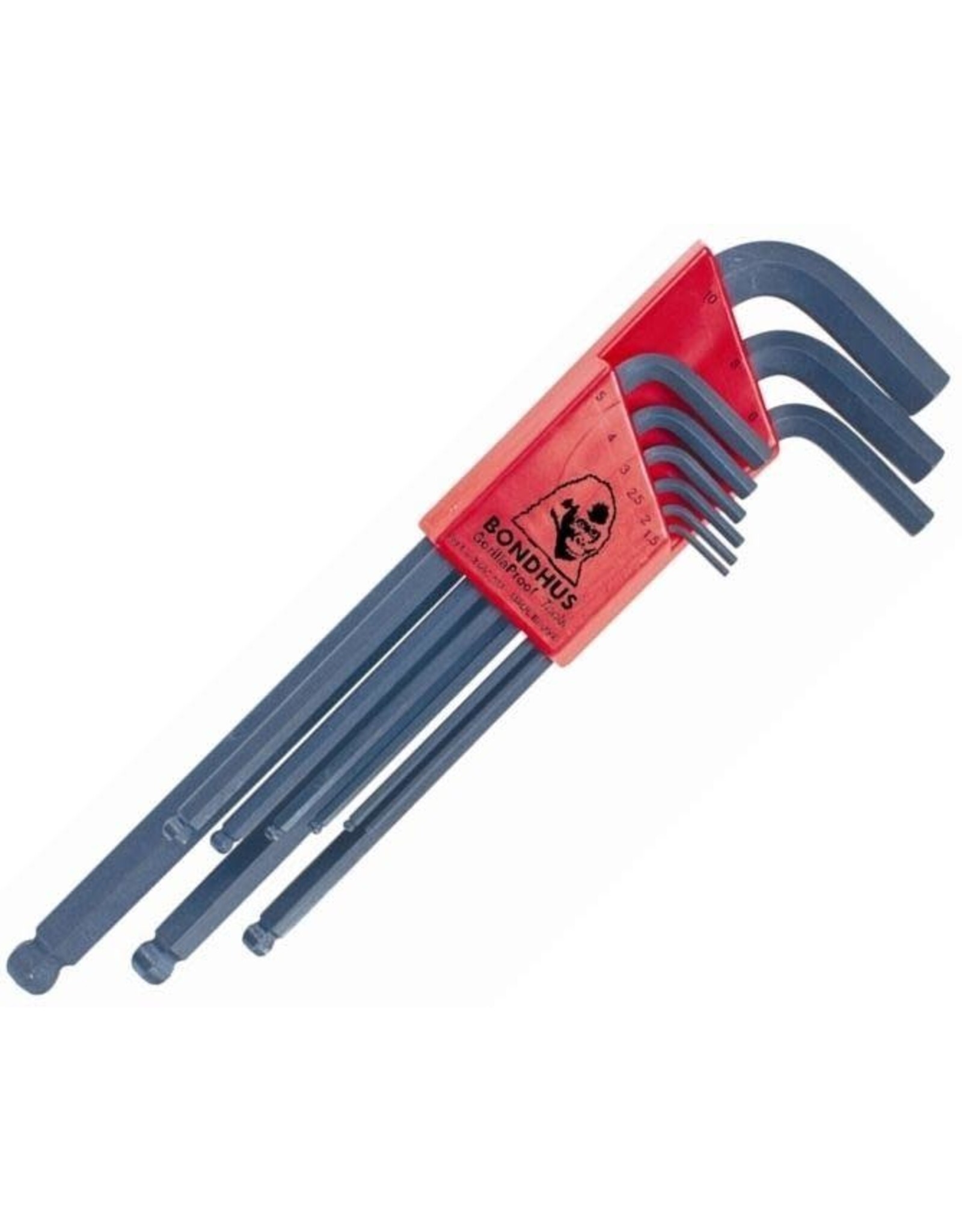 BONDHUS 10999 BALL L-WRENCH SET 1.5mm TO 10mm