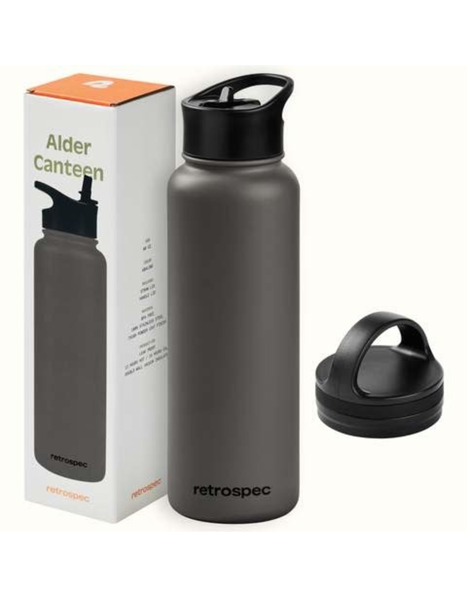 Retrospec Alder Canteen 40 oz- Basalt