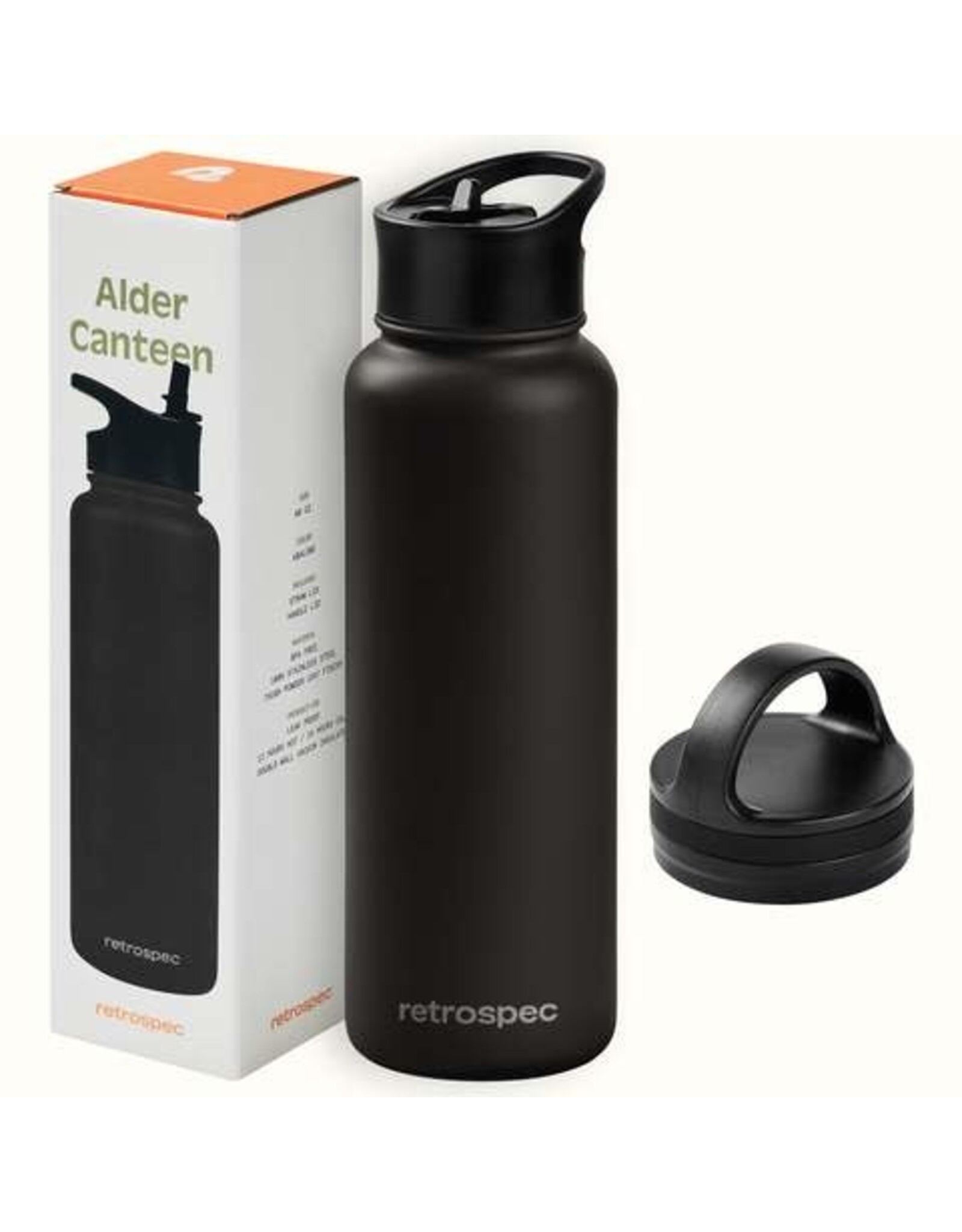 Retrospec Alder Canteen 40 oz- Black