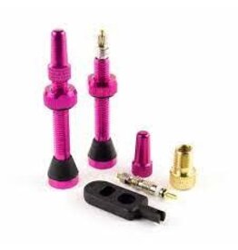 SERFAS Serfas Tubeless Presta Valves- pair 44mm Pink
