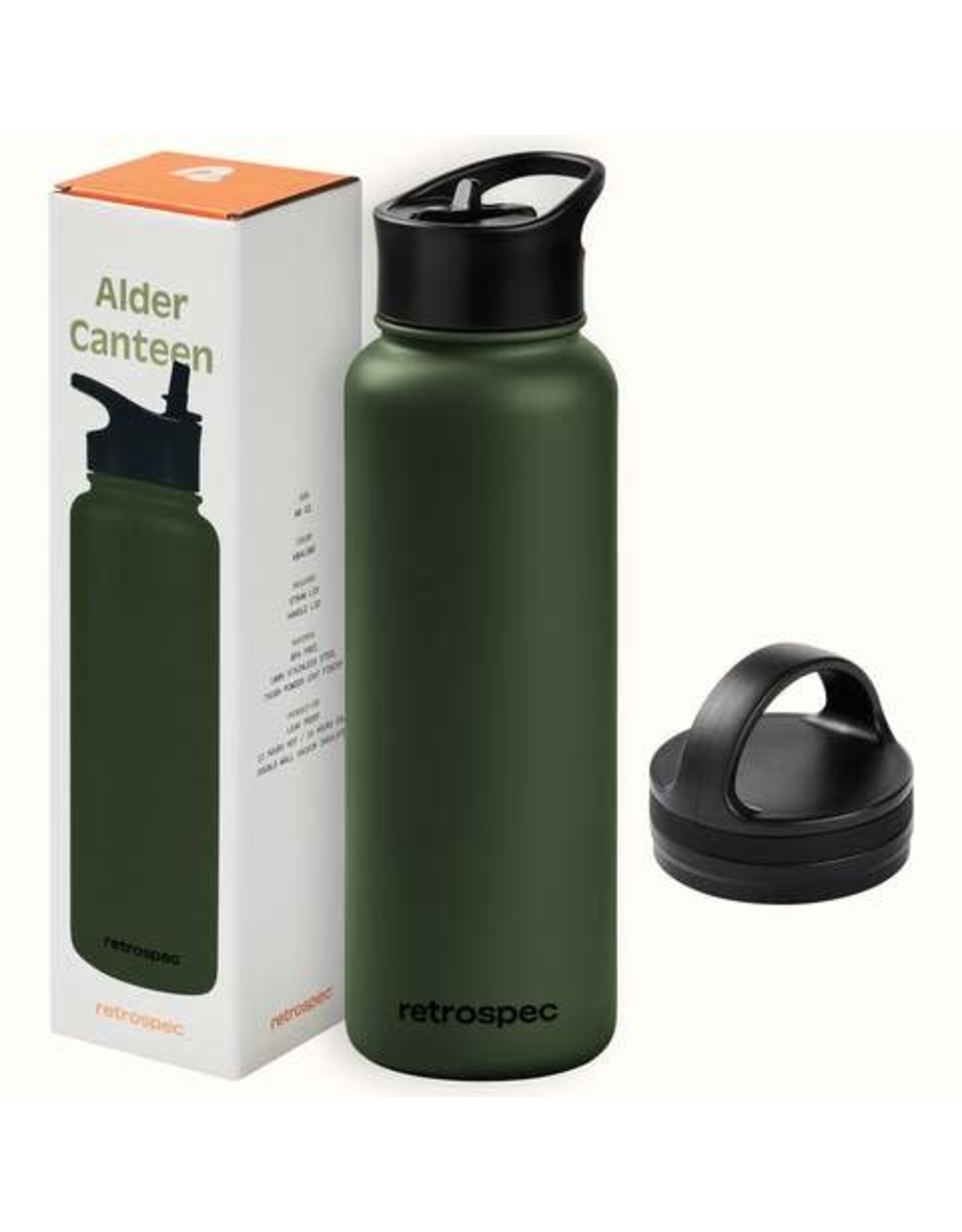 Retrospec Alder Canteen 40 oz- Olive Drab