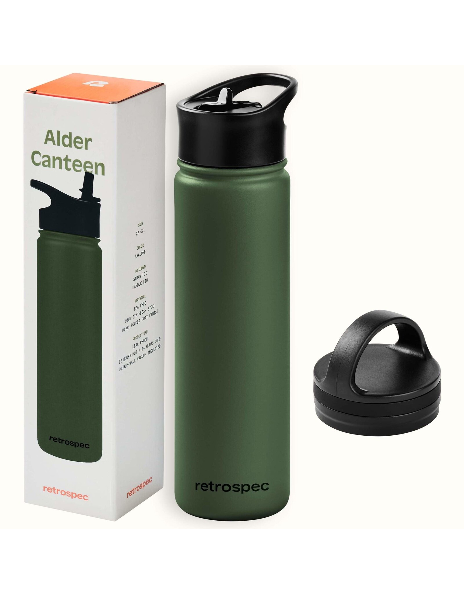 Retrospec Alder Canteen 22oz- Olive Drab