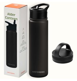 Retrospec Alder Canteen 22oz- Black