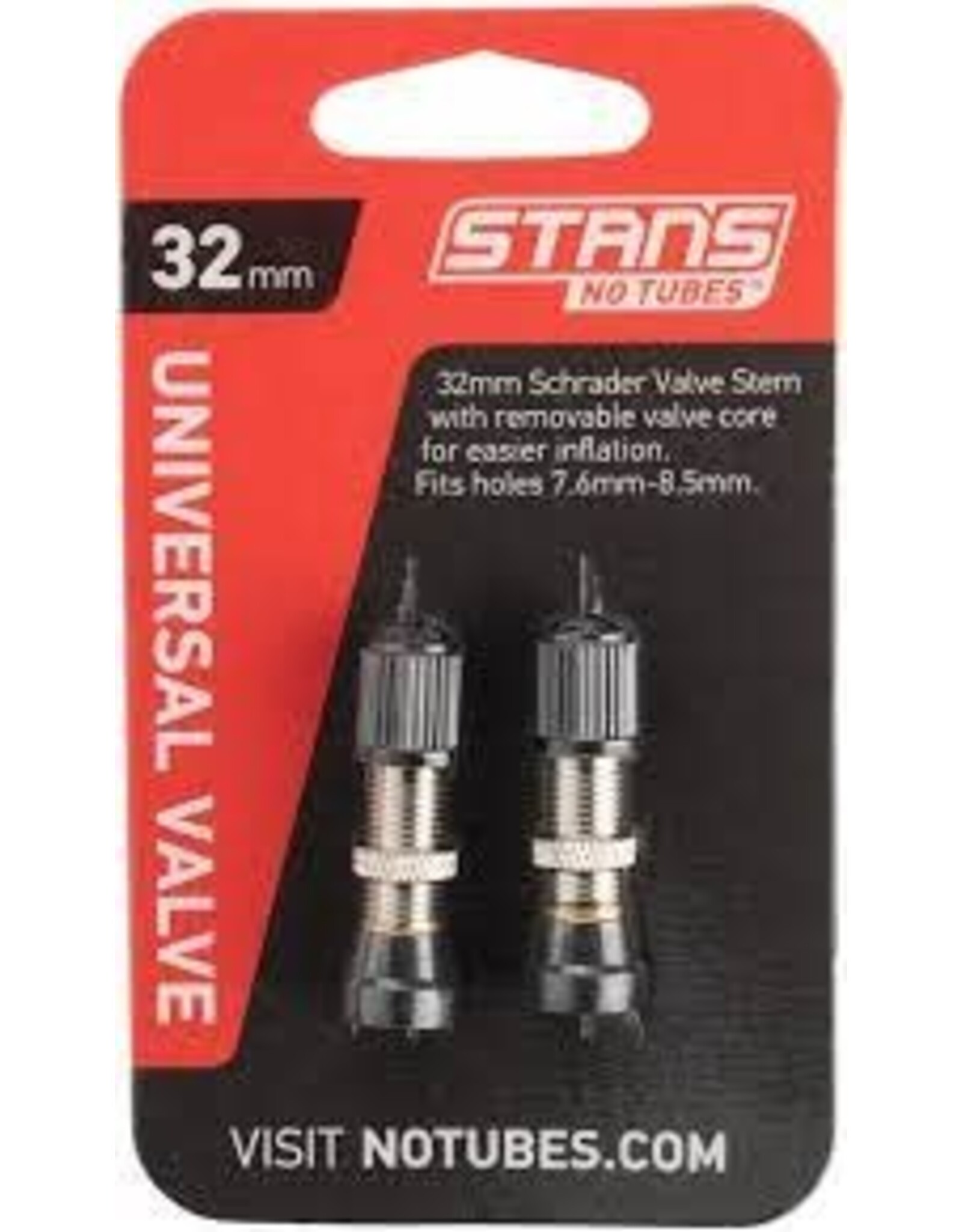 Stan's No Tubes Stan's NoTubes Brass Valve Stems - 32mm, Universal Schrader, Pair