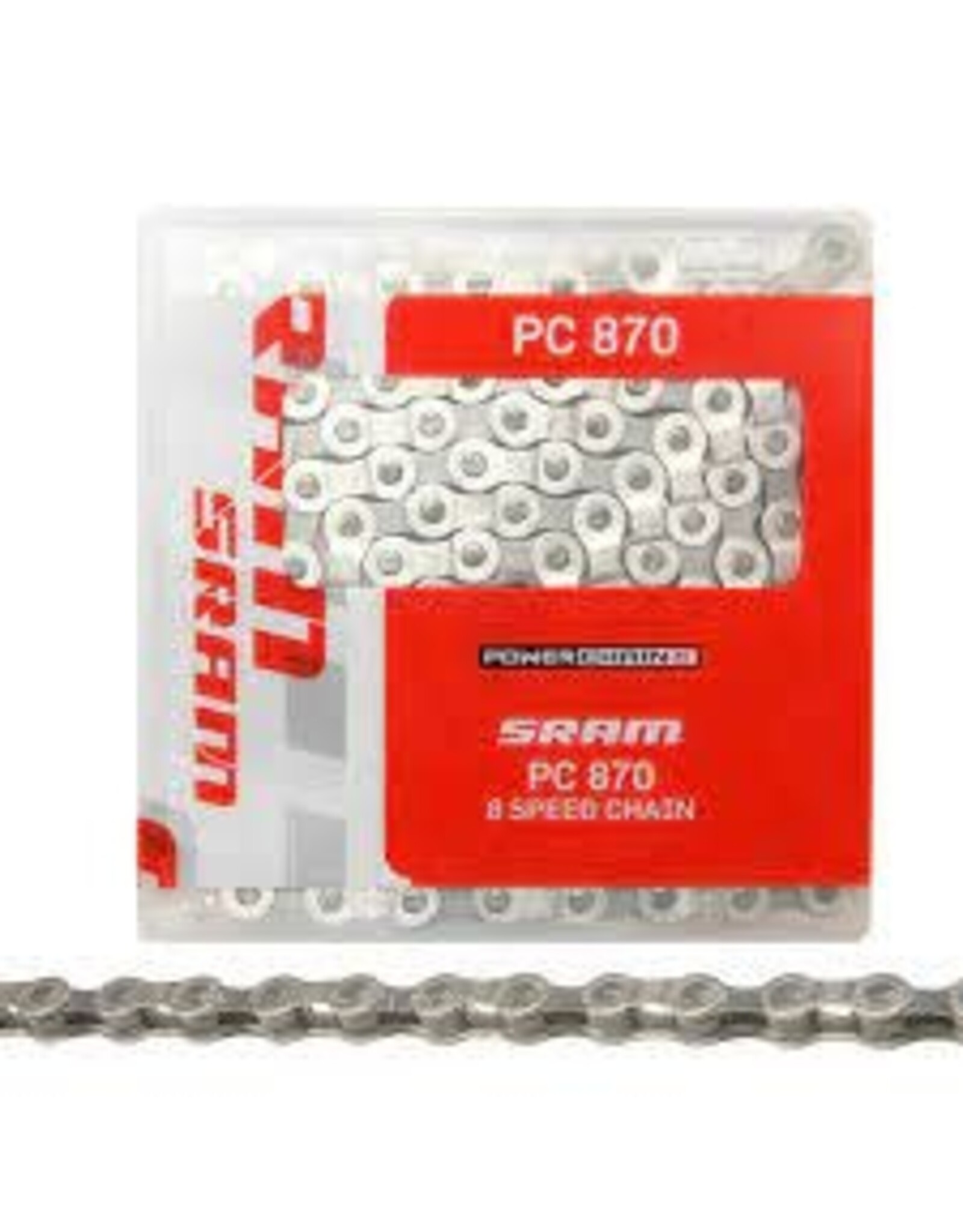 SRAM SRAM PC 870 CHAIN 8 speed SILVER POWERLOCK 114 LINKS