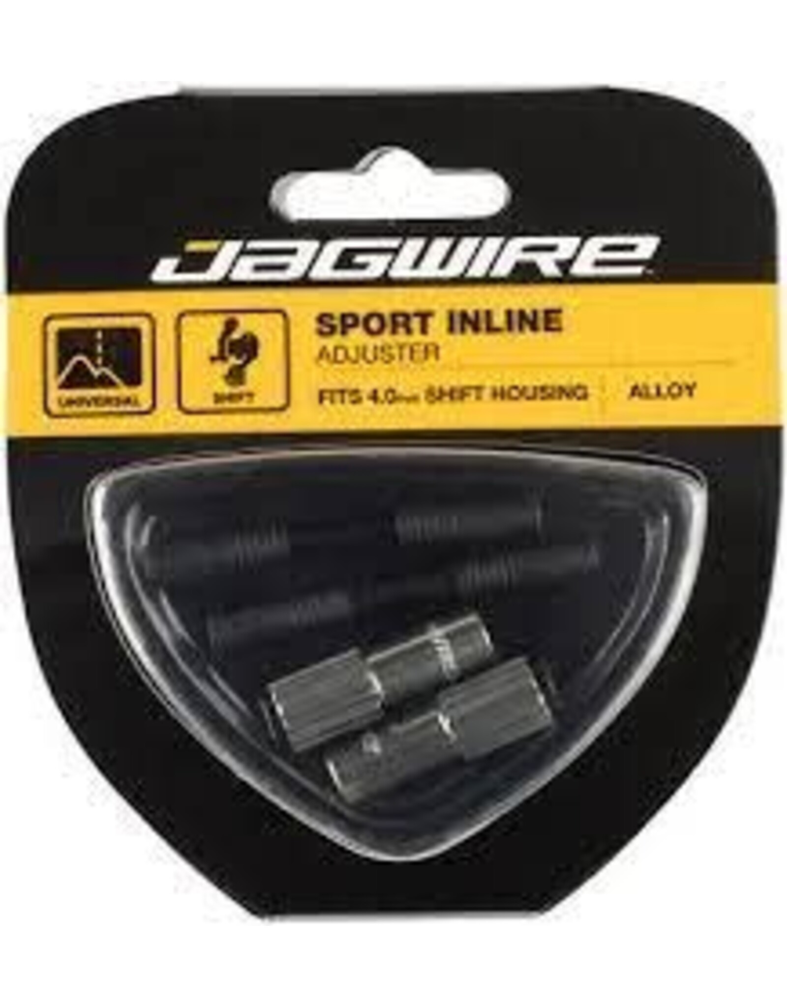 Jagwire Jagwire Sport 4mm Mini Inline Cable Tension Adjusters Pair, Titanium