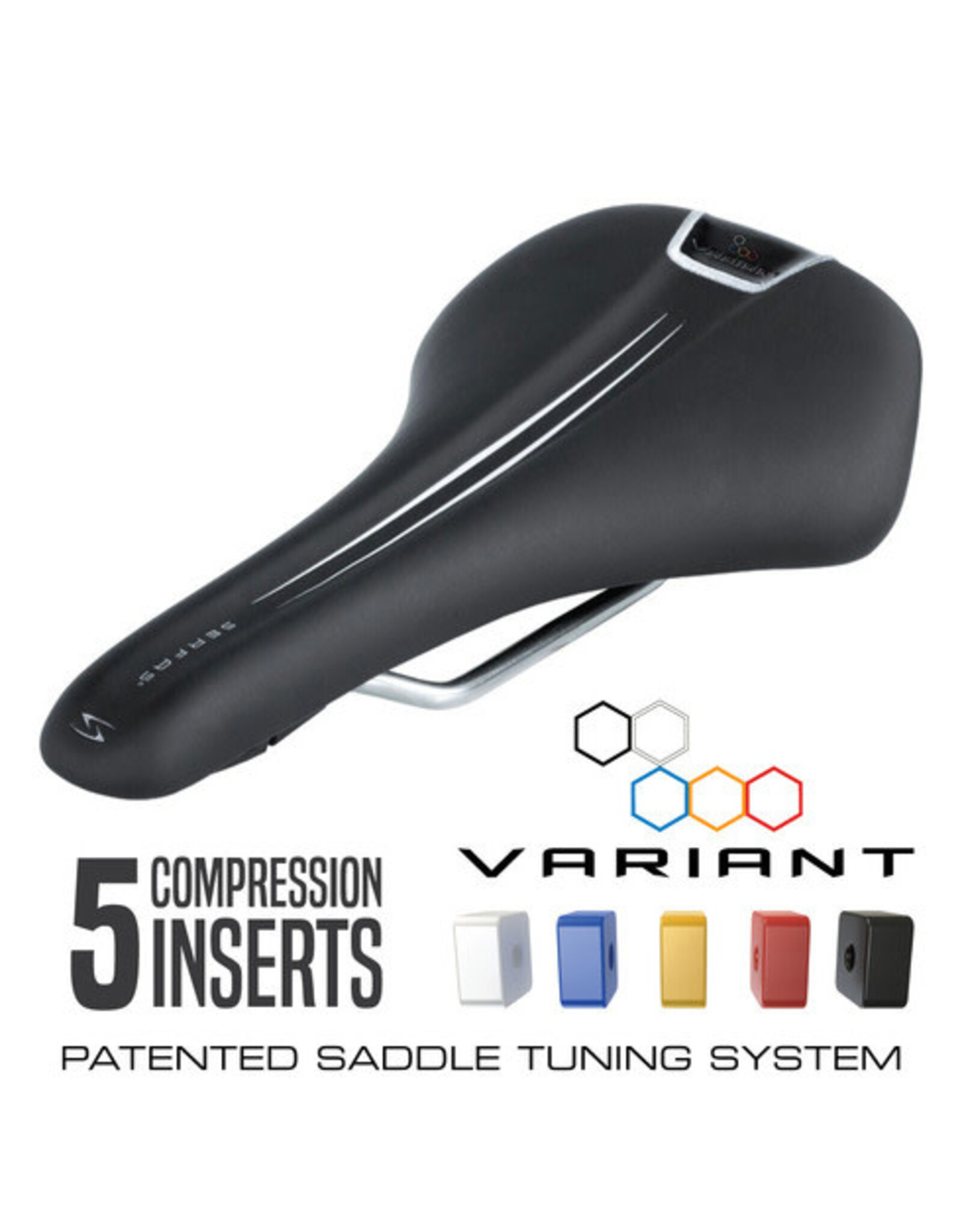 SERFAS Serfas VARIANT Saddle, Ti Rails 145mm- Adjustable Base