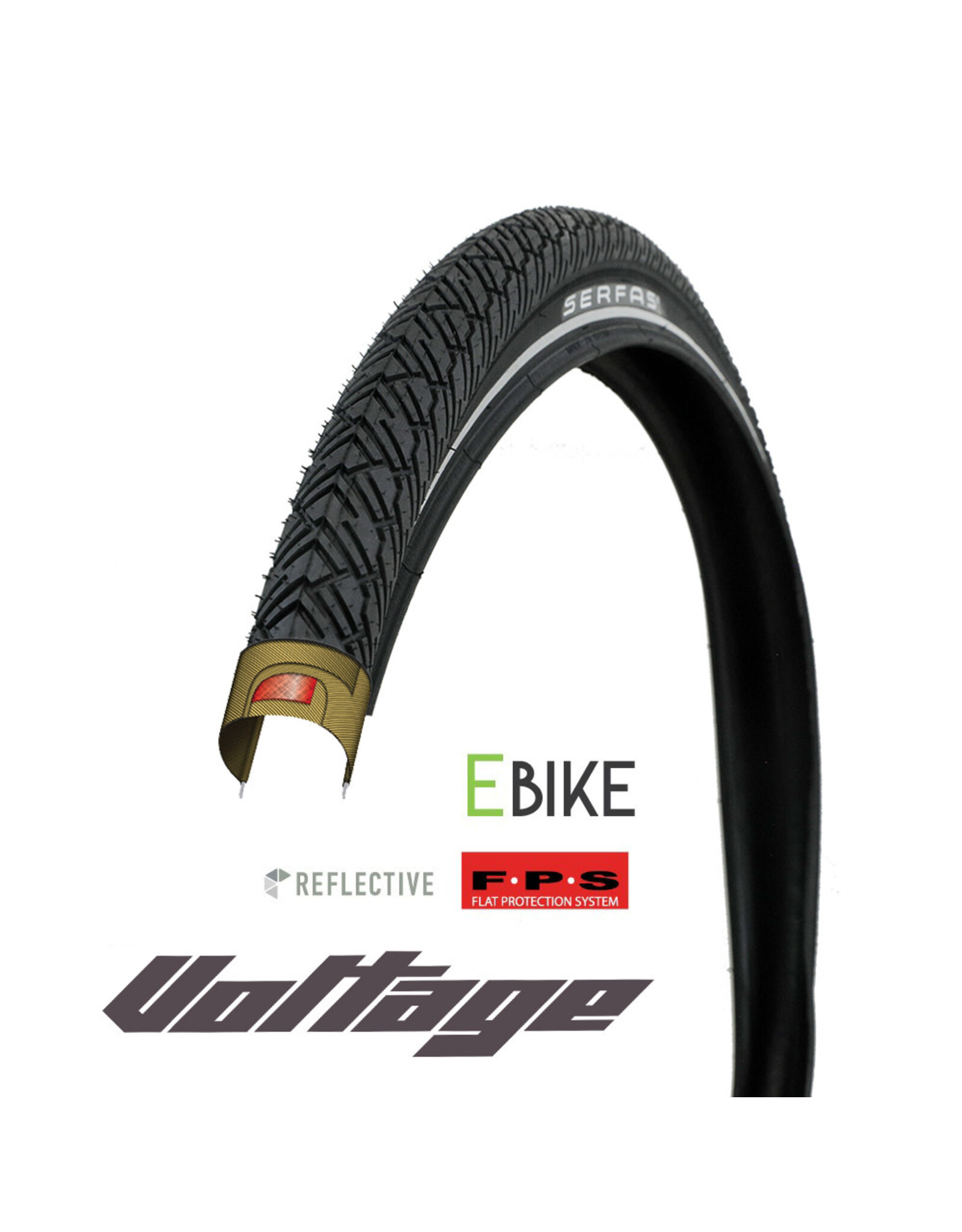 SERFAS Serfas E-Voltage 20-4.0 Tire W/Reflective