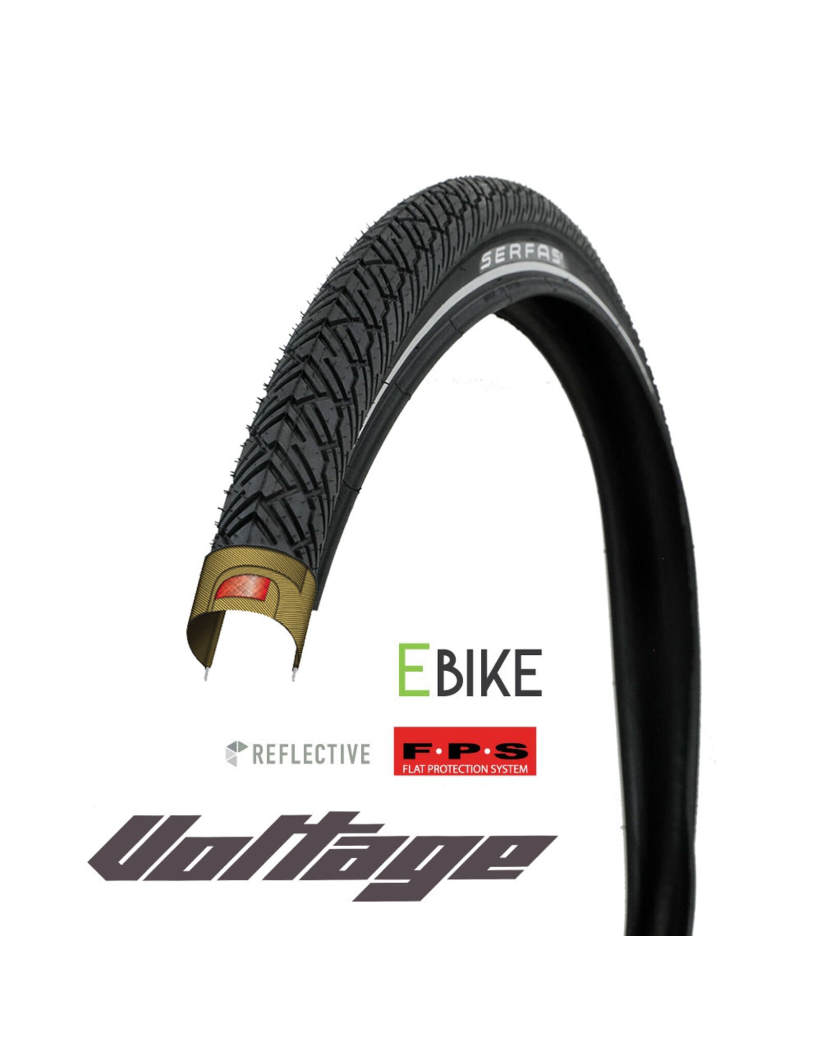 SERFAS Serfas E-Voltage 27.5x2.2 Tire W/ Reflective