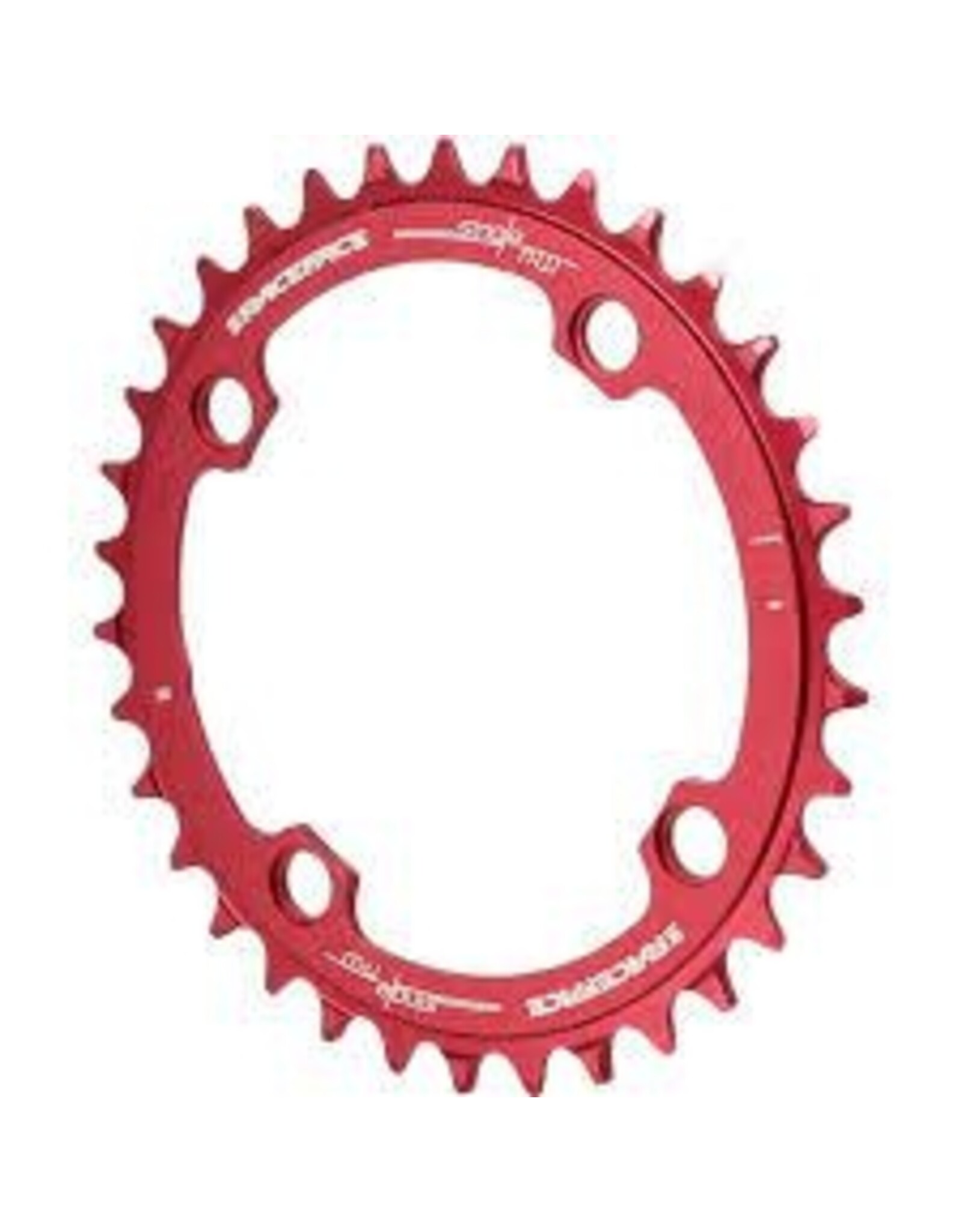 RaceFace RaceFace Narrow Wide Chainring: 104mm BCD, 32t, Red