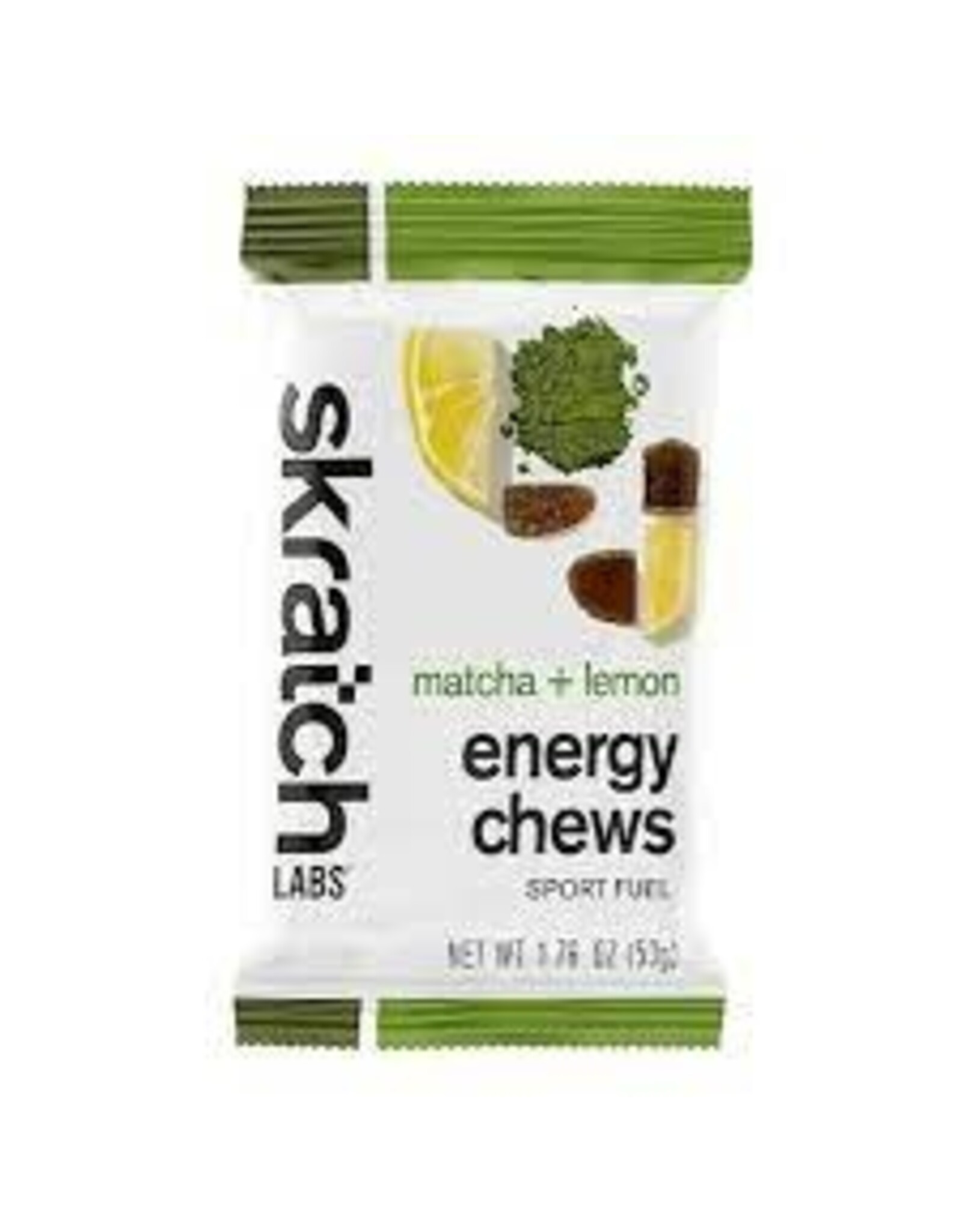 Sport Energy Chews, Match Green Tea & Lemon, 50g, Single Serving