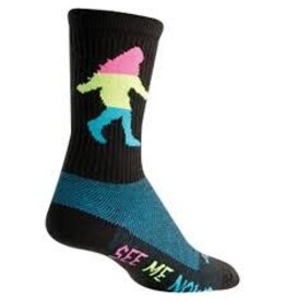 SockGuy SockGuy Wool Neon Sasquatch Socks - 6", Black, Large/X-Large