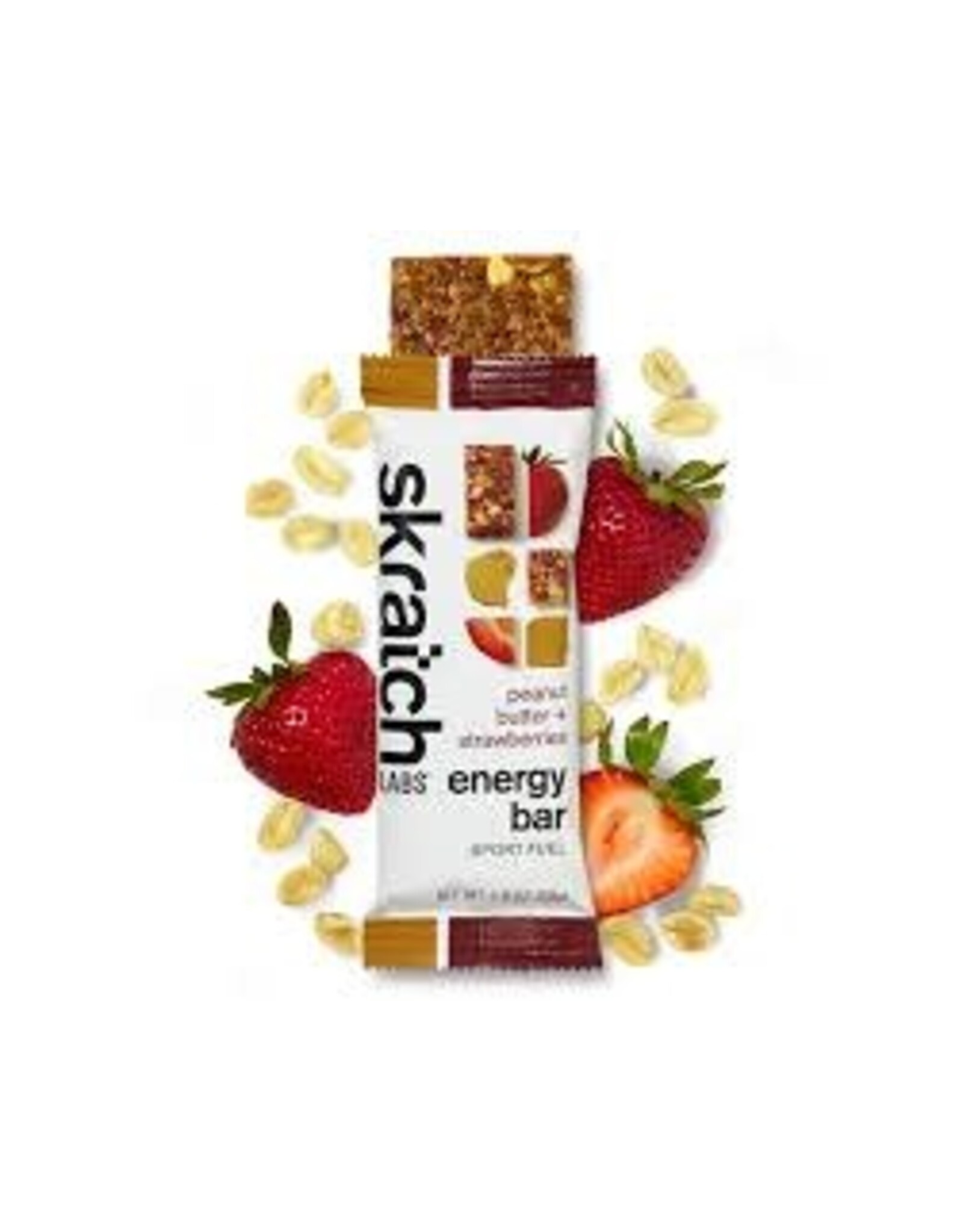 Skratch Labs Energy Bar Sport Fuel, Peanut Butter + Strawberry Single