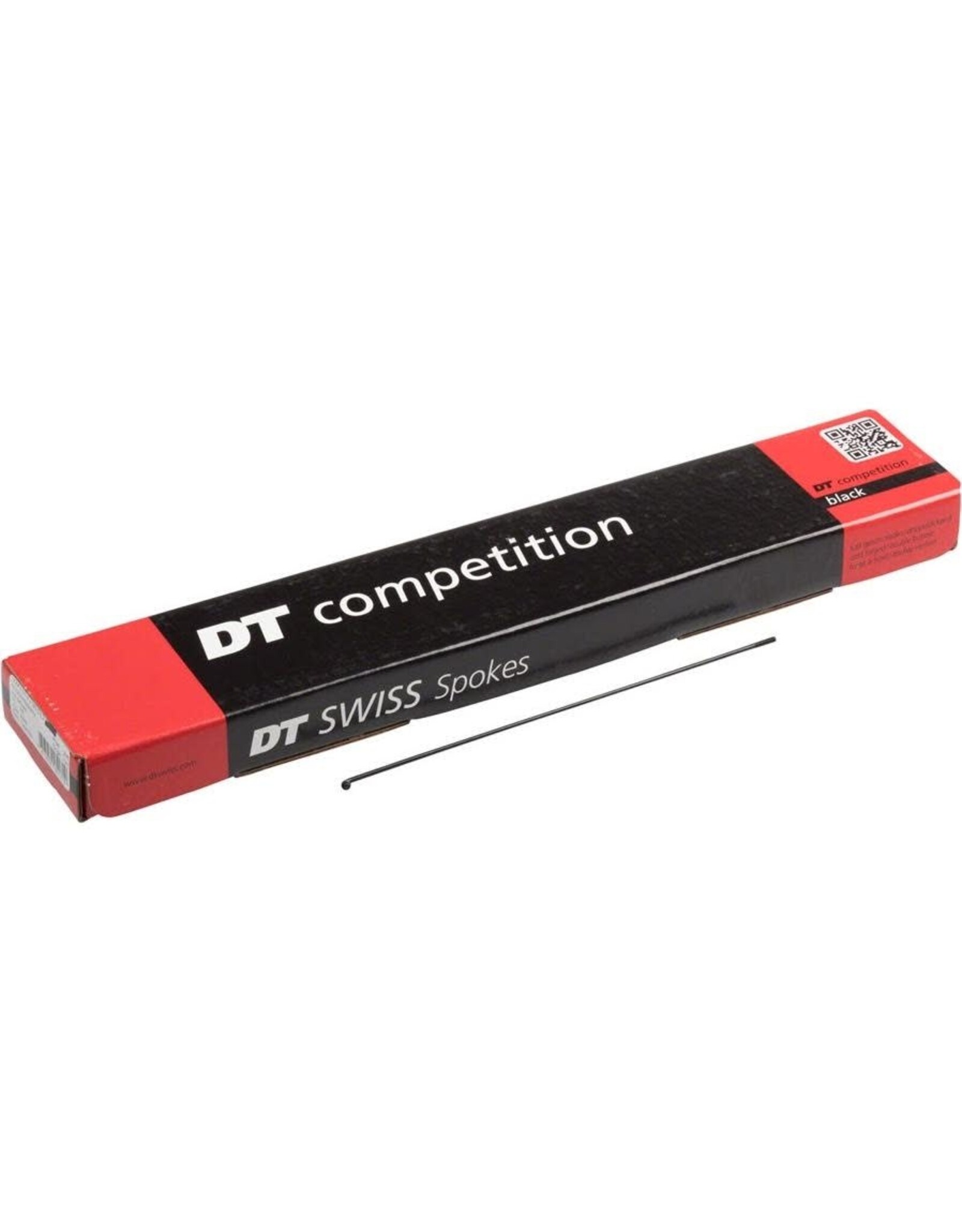DT SWISS DT Swiss Competition Spoke: 2.0/1.8/2.0mm, 262mm, J-bend, Black, Box of 100