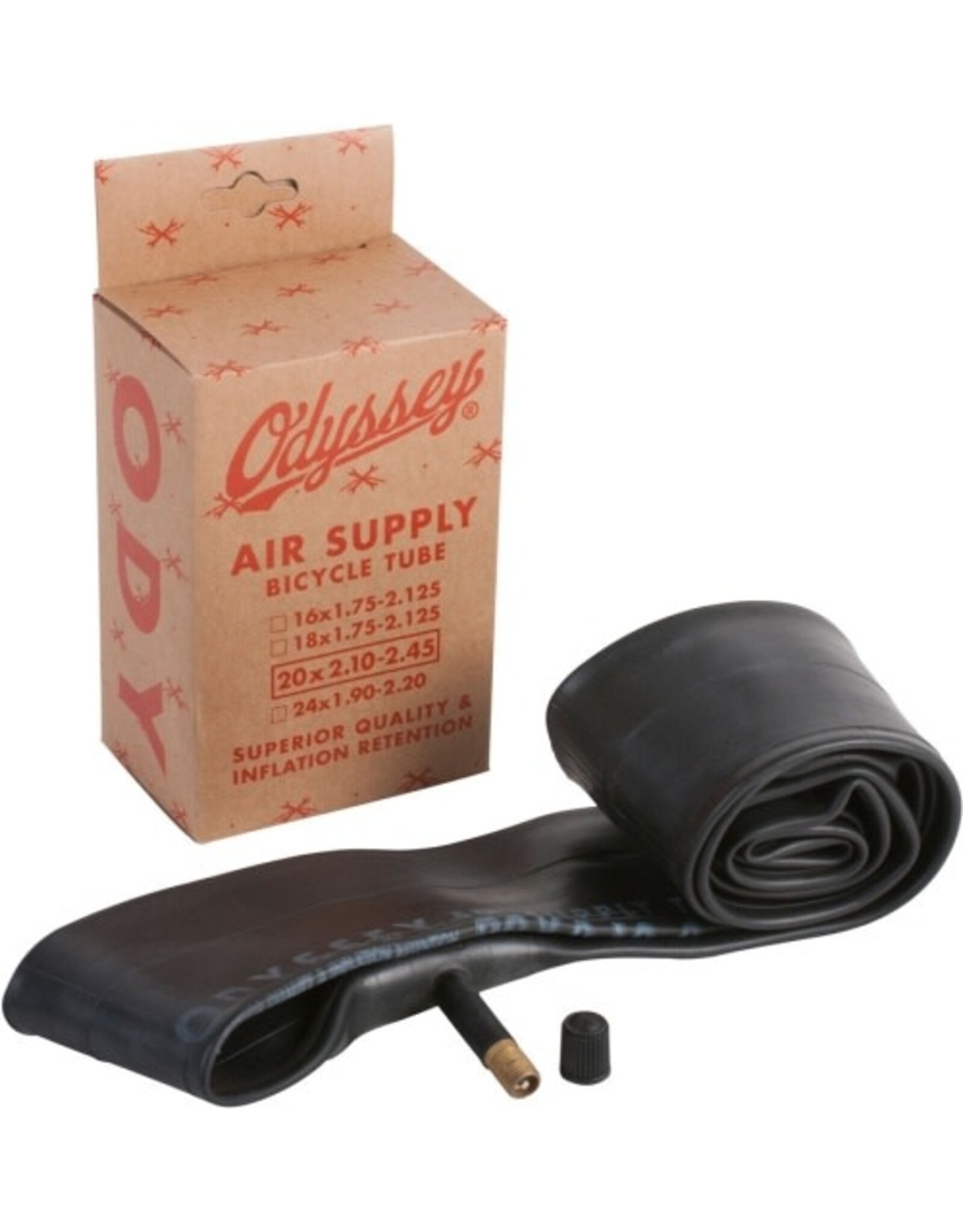 Odyssey Odyssey Air Supply Tube - 20 x 2.1 - 2.45, Schrader Valve