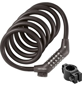 Retrospec Retrospec Grizzly combo cable lock 12mm