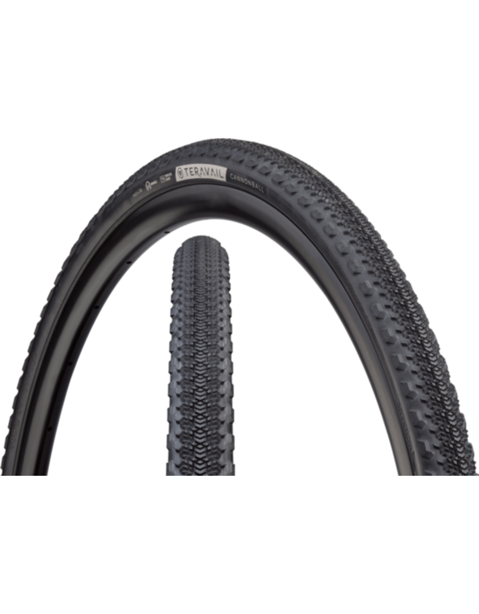 Teravail Teravail Cannonball Tire - 700 x 42, Tubeless, Folding, Black, Durable, Fast Compound
