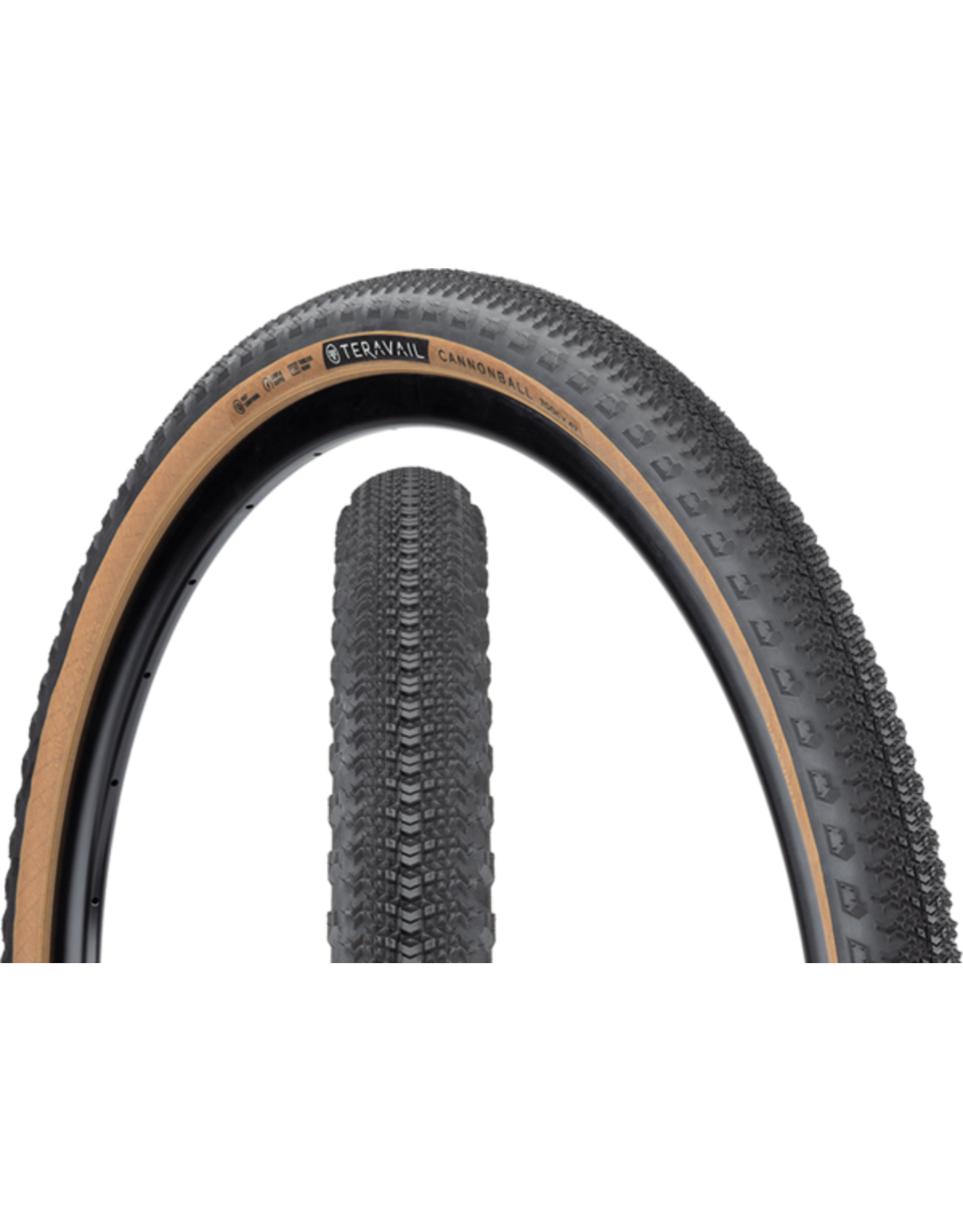 Teravail Teravail Cannonball Tire - 700 x 47, Tubeless, Folding, Tan, Durable