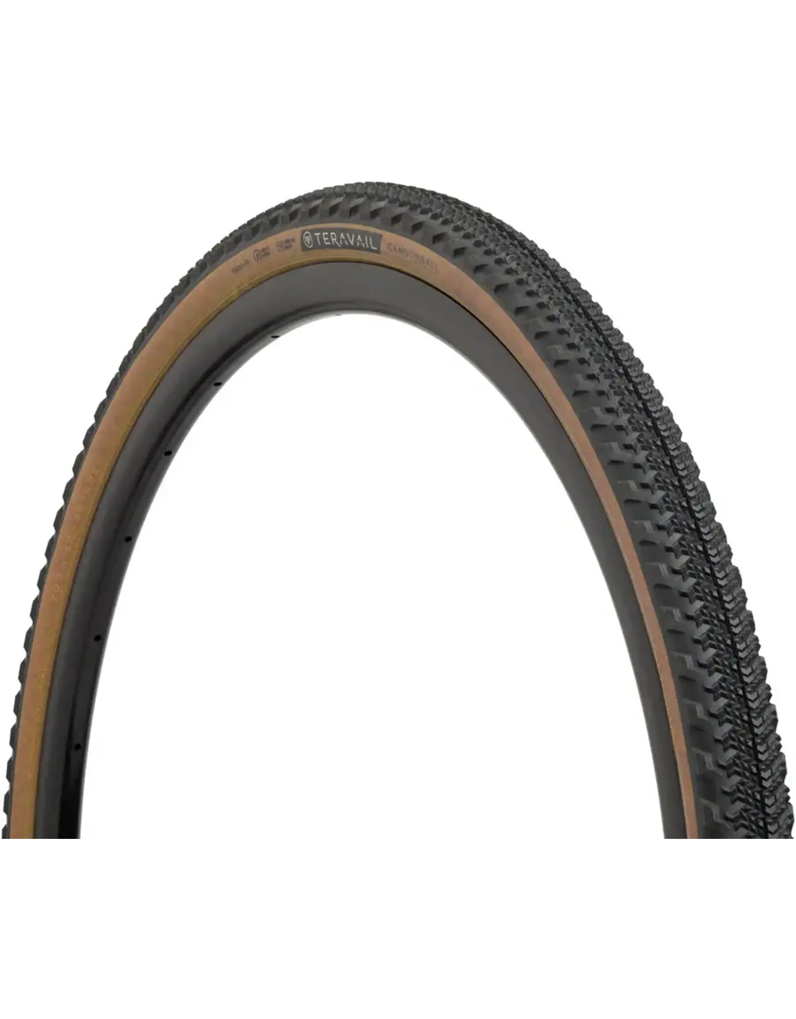 Teravail Teravail Cannonball Tire - 700 x 42 - Tubeless, Folding, Tan, Durable, Fast Compound