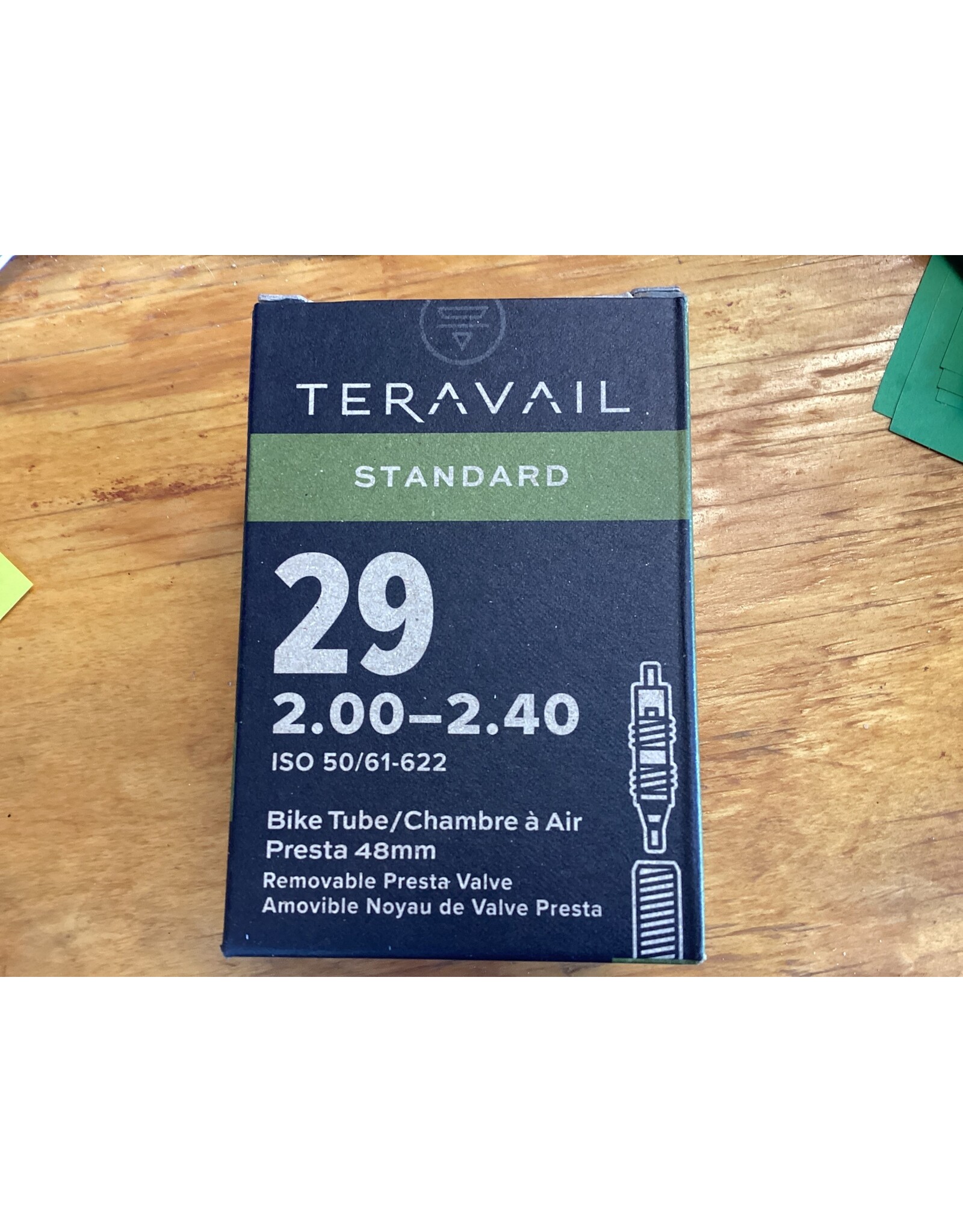 Q-Tubes Teravail Standard Tube - 29 x 2 - 2.4, 48mm Presta Valve