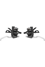 SunRace SunRace M406 ST Trigger Brake/Shift Lever Set - 3x7-Speed, For V-Brakes, Black/Silver
