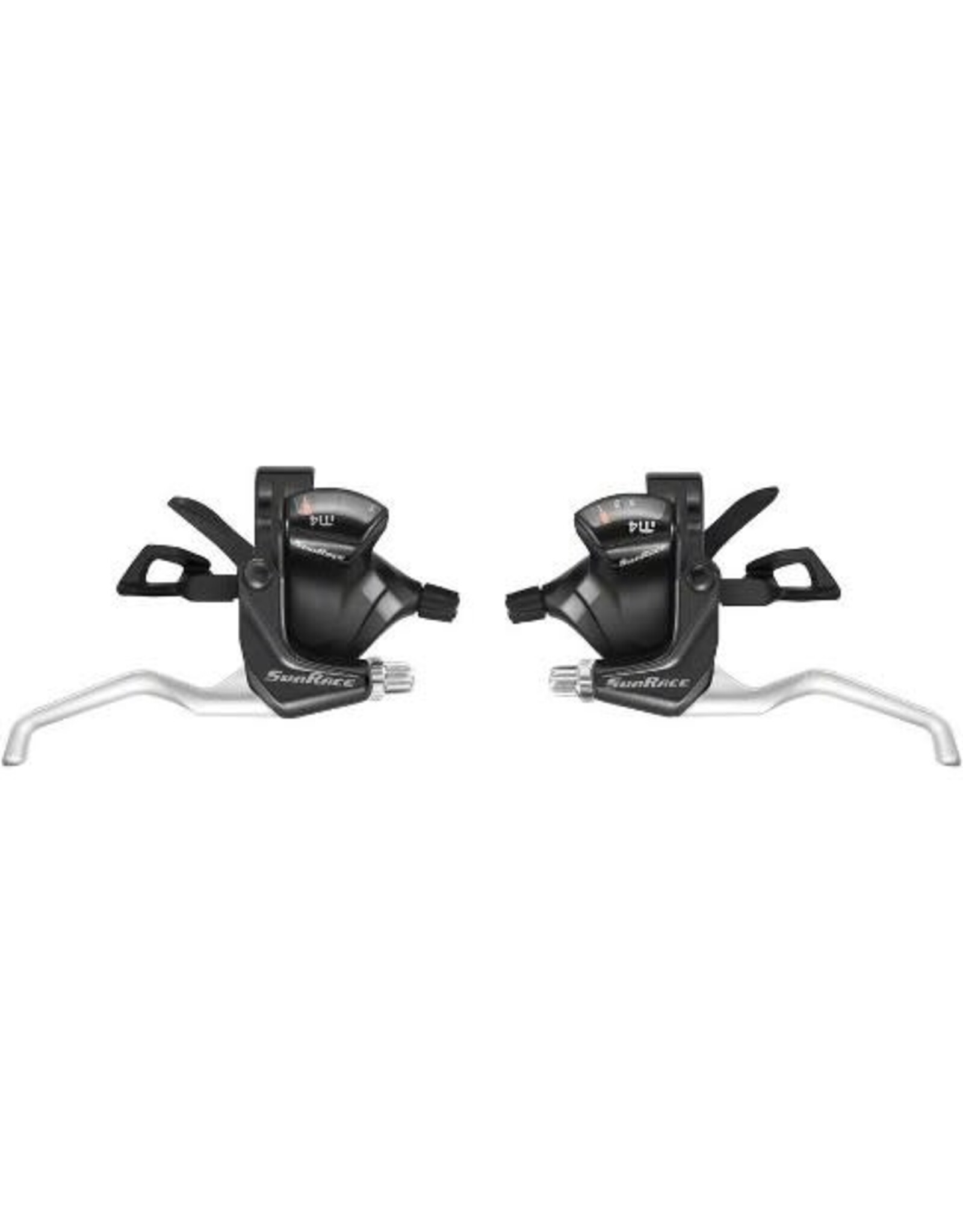 SunRace SunRace M406 ST Trigger Brake/Shift Lever Set - 3x7-Speed, For V-Brakes, Black/Silver